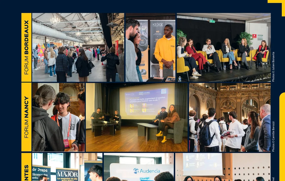 Double page du Major avec des photos du forum APHEC réalisées sur le terrain.